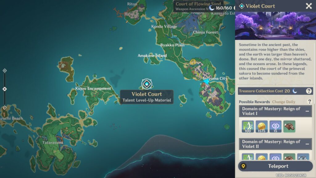 Heizou materials: Best Genshin Impact farming routes and locations Violet Court Domain of Genshin Impact