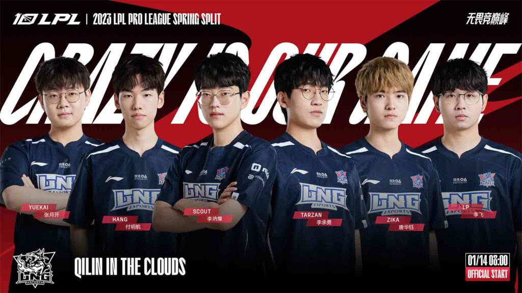 Full roster of every team competing in LPL Spring 2023 LNG Esports' roster for LPL Spring 2023