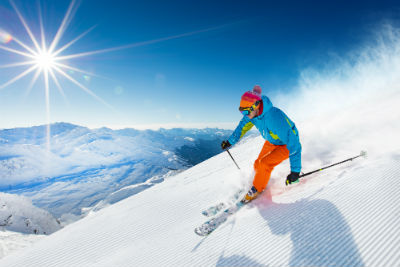 skiing