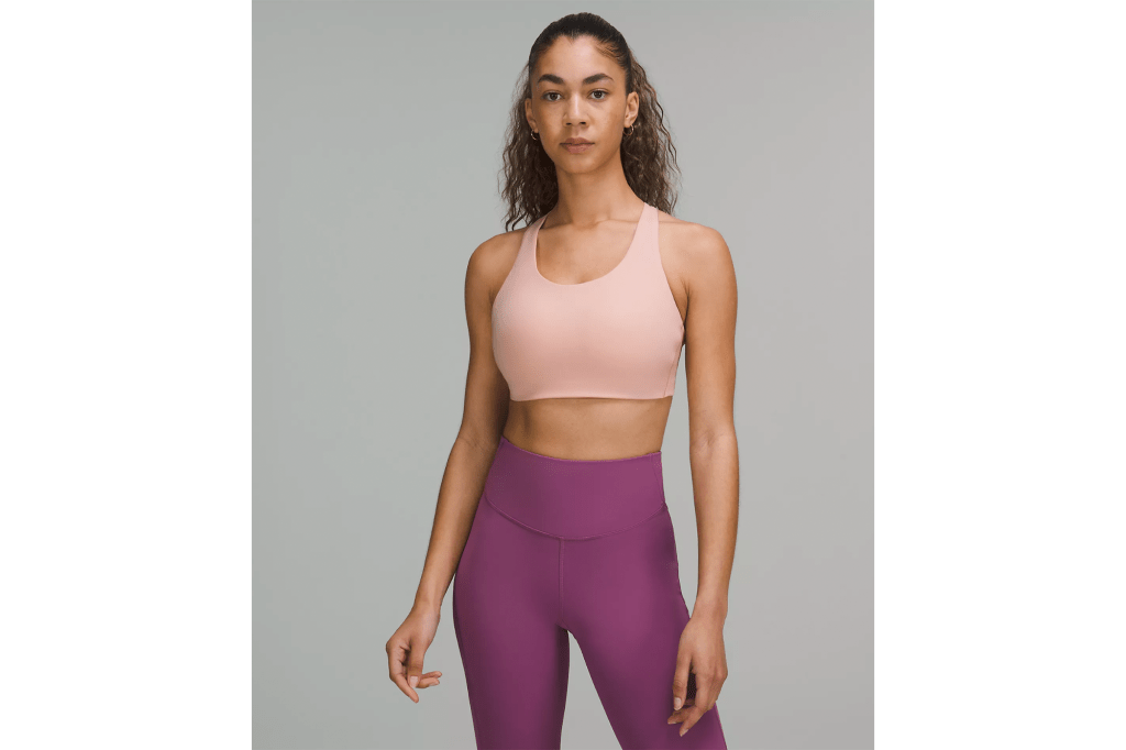 Pink sports bra